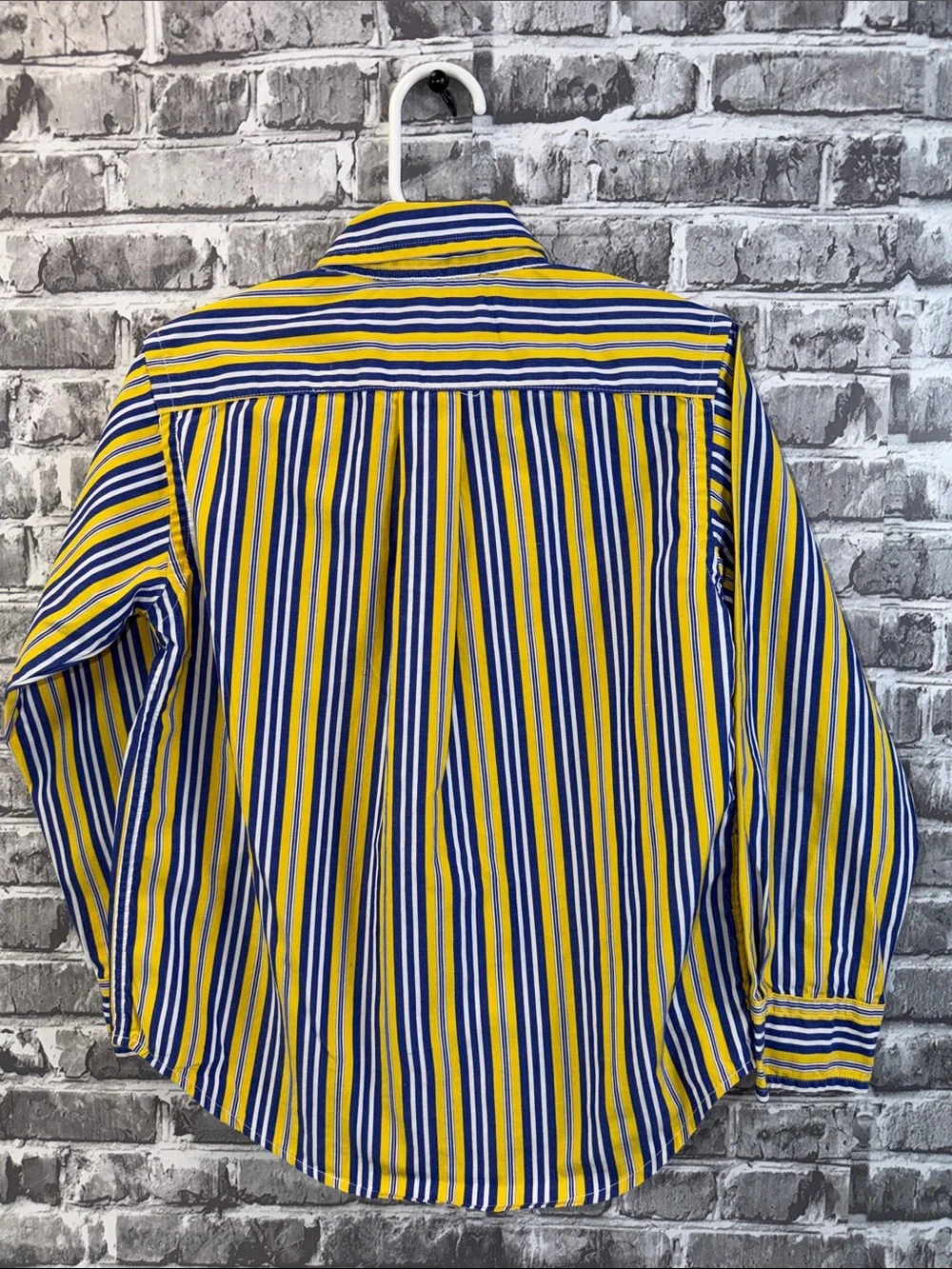 Ralph Lauren Yellow & Blue Striped Button-Down Shirt
